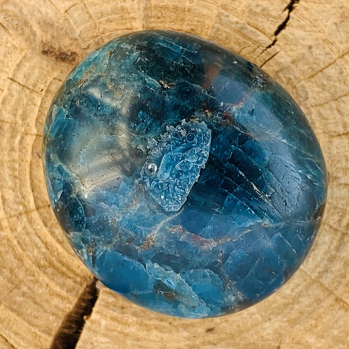 Blauwe Apatiet mineraal gepolijst