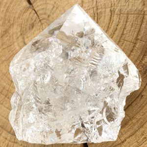 Bergkristal ruwe vorm met geslepen punt